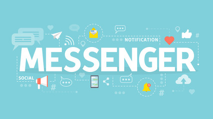 Messenger concept illustration.