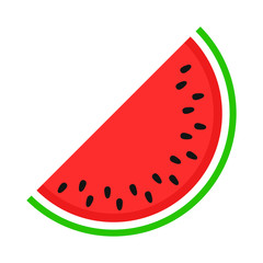 Watermelon Icon in trendy flat style isolated on white background. Summer symbol for your web site design, logo, app. Vector illustration, EPS3.