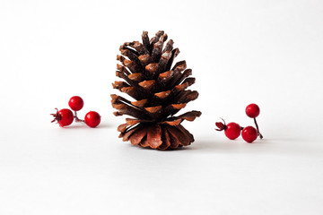 Cone decorations and berries