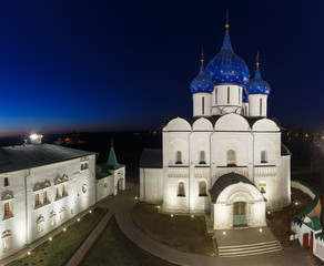 Suzdal, Golden ring of Russia. The Nativity Cathedral and the Bishop's chambers of the Suzdal...