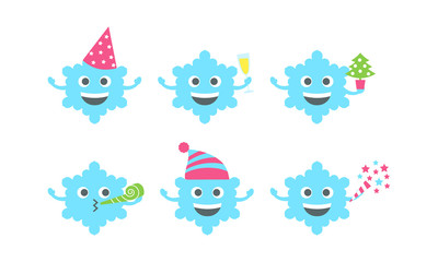 Emoji sbsnowflake set