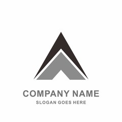 Geometric Triangle Pyramid Arrow Letter A Architecture Interior Building Business Company Stock Vector Logo Design Template