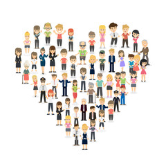 Heart from crowd.
