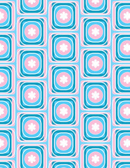 Blue geometric  rectangle pattern