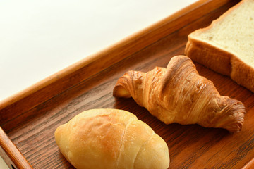 Bread on tray
