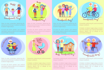 Happy Grandparents Day Senior Couples and Children