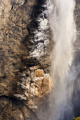 Winter waterfall with frost