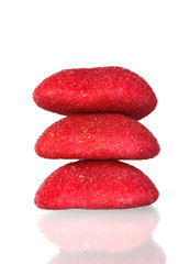 Red jelly hearts