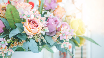 plastic flowers bouquet