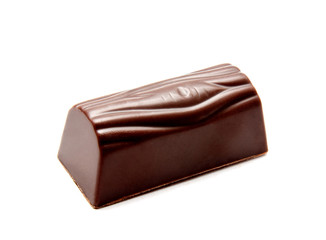 Chocolate candy sweets isolated on a white