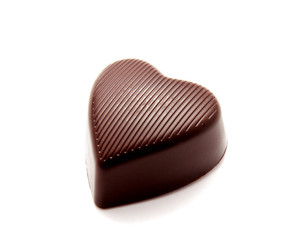 Chocolate candy sweets isolated on a white