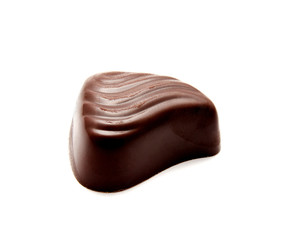 Chocolate candy sweets isolated on a white