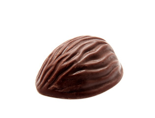 Chocolate candy sweets isolated on a white