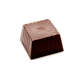 Chocolate candy sweets isolated on a white