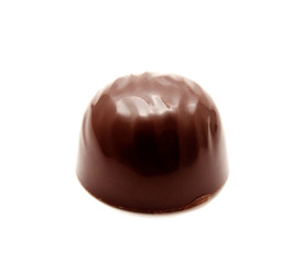 Chocolate candy sweets isolated on a white