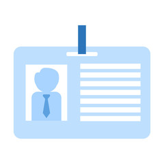 Flat illustration vector badge for personal identification and login
