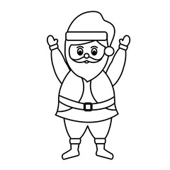 funny santa claus character gorgeous beard celebrating merry christmas