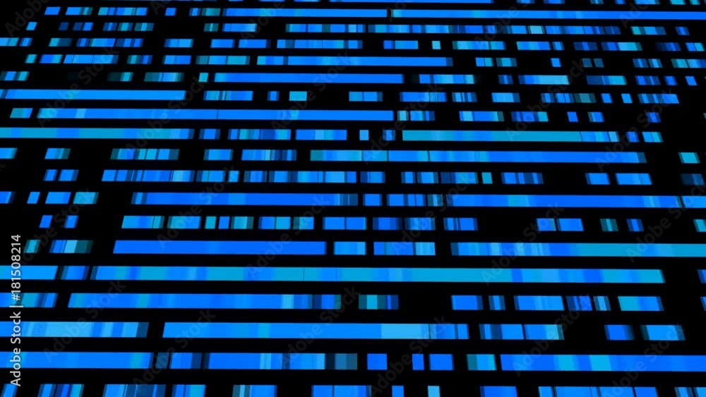 Poster technological background with fast motion of rectangles. abstract blue backdrop. seamless loop