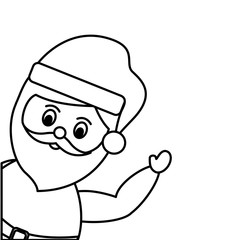 Obraz na płótnie Canvas santa claus face cartoon funny christmas character
