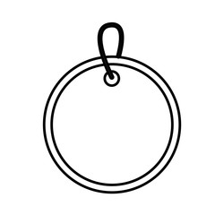 christmas round price tag with hanger sale promotion and gift card