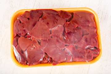 Raw chicken liver
