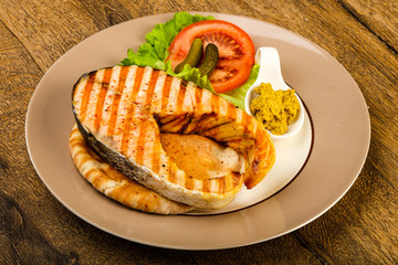 Grilled salmon
