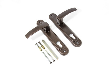 Close-up look at home door high security lock