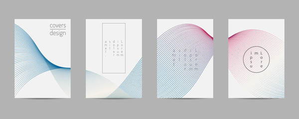Minimal covers set. Poster template geometric design. Abstract  Backgroung Eps10 vector - obrazy, fototapety, plakaty