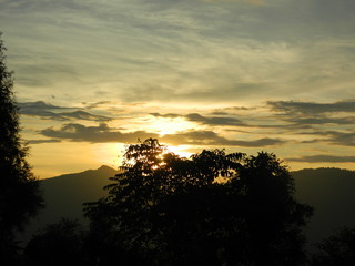 Fototapeta premium sunset and kanchanjangha