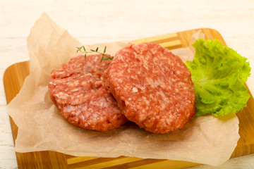 Raw cutlet