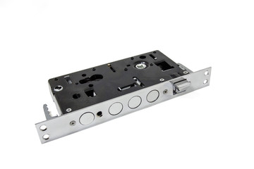 Close-up look at home door high security lock