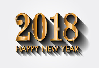 2018 Happy New Year Background for your Seasonal Flyers and Greetings Card