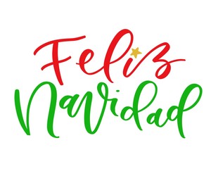 Feliz Navidad calligraphy 