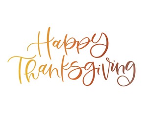 Happy thanksgiving calligraphy 