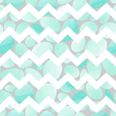 Seamless vector pattern with chevron and ovals.