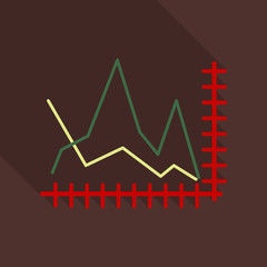 Schedule chart on table vector. Economic visualization information, business report graph illustration