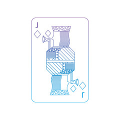 jack of diamonds or tiles french playing cards related icon icon