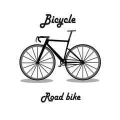 Bicycle icon or sign in cartoon acting for logo