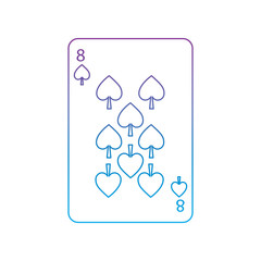 eight of spades french playing cards related icon icon image