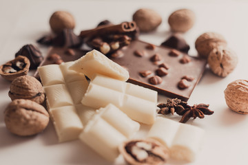 Chocolate and nuts 