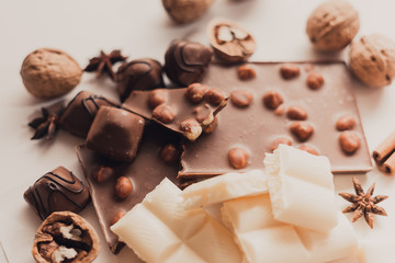 Chocolate and nuts 