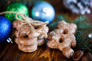 New Year's toys with gingerbread
