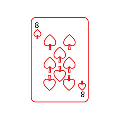 eight of spades french playing cards related icon icon image