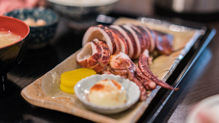 Grilled Squid And Dipping Sauce