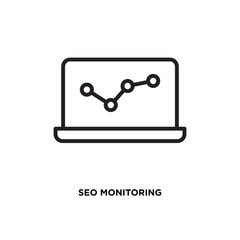SEO monitorings vector icon