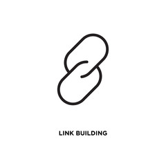 Link buildings vector icon