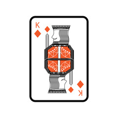 poker king of diamond playing card