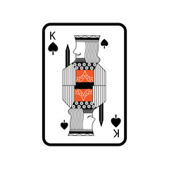 poker king of spades playing card