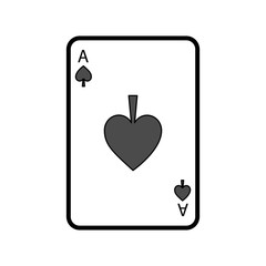 poker casino ace spade card playing icon