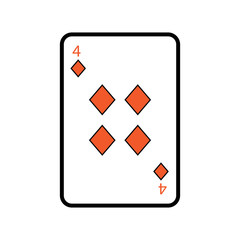 Obraz premium poker playing card diamond casino icon